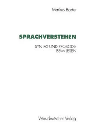 Bader |  Sprachverstehen | eBook | Sack Fachmedien