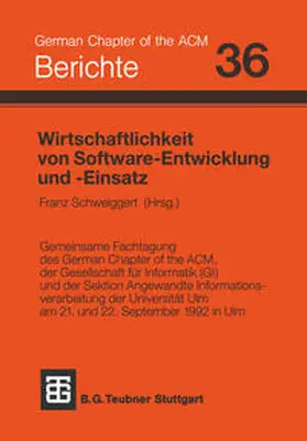 Schweiggert |  Wirtschaftlichkeit von Software-Entwicklung und -Einsatz | eBook | Sack Fachmedien