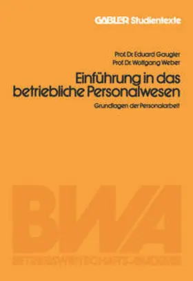 Gaugler |  Einführung in das betriebliche Personalwesen | eBook | Sack Fachmedien
