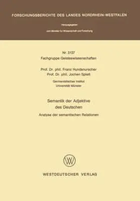 Hundsnurscher |  Semantik der Adjektive des Deutschen | eBook | Sack Fachmedien
