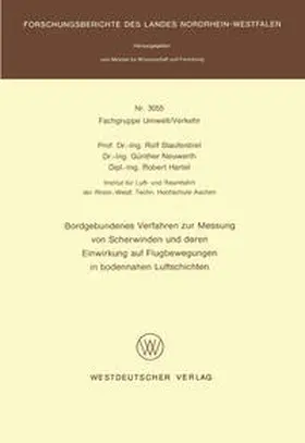 Staufenbiel |  Bordgebundenes Verfahren zur Messung von Scherwinden und deren Einwirkung auf Flugbewegungen in bodennahen Luftschichten | eBook | Sack Fachmedien