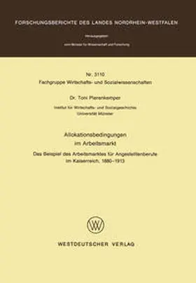 Pierenkemper |  Allokationsbedingungen im Arbeitsmarkt | eBook | Sack Fachmedien