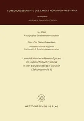 Grasedieck | Lernzielorientierte Hausaufgaben im Unterrichtsfach Technik in den berufsbildenden Schulen (Sekundarstufe II) | E-Book | sack.de