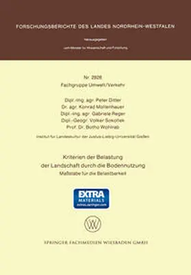 Ditter | Kriterien der Belastung der Landschaft durch die Bodennutzung | E-Book | sack.de