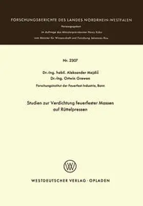 Majdic / Majdic | Studien zur Verdichtung feuerfester Massen auf Rüttelpressen | E-Book | sack.de