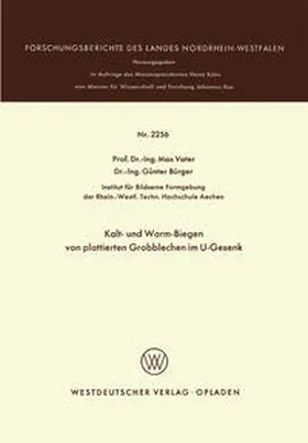 Vater |  Kalt- und Warm-Biegen von plattierten Grobblechen im U-Gesenk | eBook | Sack Fachmedien
