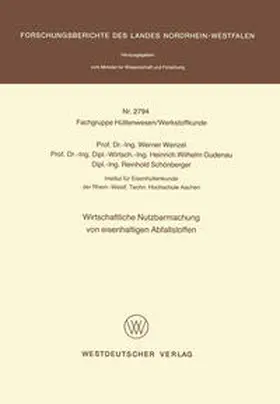 Wenzel | Wirtschaftliche Nutzbarmachung von eisenhaltigen Abfallstoffen | E-Book | sack.de