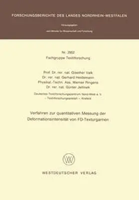 Valk |  Verfahren zur quantitativen Messung der Deformationsintensität von FD-Texturgarnen | eBook | Sack Fachmedien