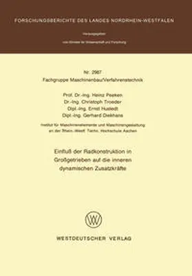 Peeken | Einfluß der Radkonstruktion in Großgetrieben auf die inneren dynamischen Zusatzkräfte | E-Book | sack.de