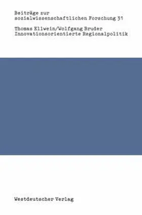 Ellwein |  Innovationsorientierte Regionalpolitik | eBook | Sack Fachmedien