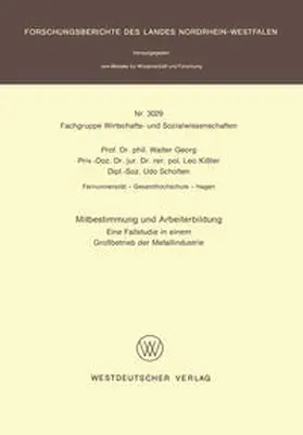 Georg |  Mitbestimmung und Arbeiterbildung | eBook | Sack Fachmedien