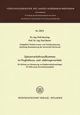 Henning |  Spitzenverkehrsaufkommen im Flughafenzu- und -abbringerverkehr | eBook | Sack Fachmedien