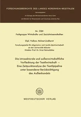 Lindhorst | Die intrasektorale und außenwirtschaftliche Verflechtung der Textilwirtschaft | E-Book | sack.de