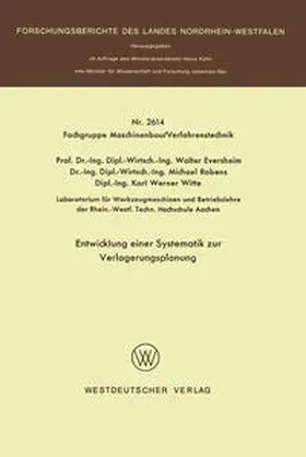 Eversheim |  Entwicklung einer Systematik zur Verlagerungsplanung | eBook | Sack Fachmedien
