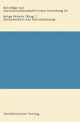 Peters |  Sozialarbeit als Sozialplanung | eBook | Sack Fachmedien