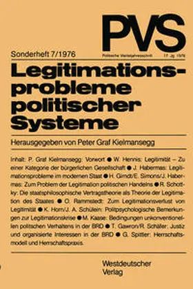 Kielmansegg |  Legitimationsprobleme politischer Systeme | eBook | Sack Fachmedien