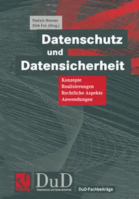 Horster / Fox |  Datenschutz und Datensicherheit | eBook | Sack Fachmedien