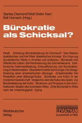 Diamond |  Bürokratie als Schicksal? | eBook | Sack Fachmedien