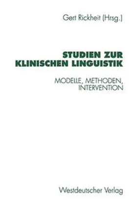 Rickheit |  Studien zur Klinischen Linguistik | eBook | Sack Fachmedien