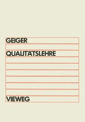 Geiger |  Qualitätslehre | eBook | Sack Fachmedien