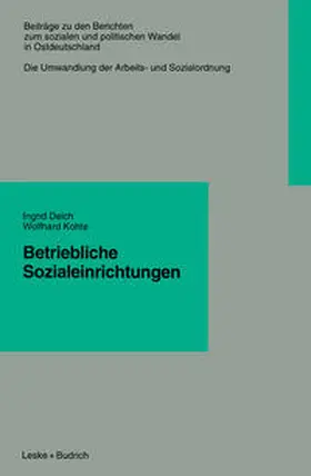  Betriebliche Sozialeinrichtungen | eBook | Sack Fachmedien