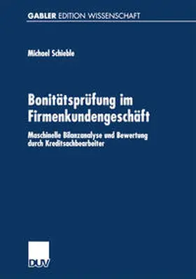 Schieble |  Bonitätsprüfung im Firmenkundengeschäft | eBook | Sack Fachmedien