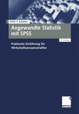 Eckstein |  Angewandte Statistik mit SPSS | eBook | Sack Fachmedien