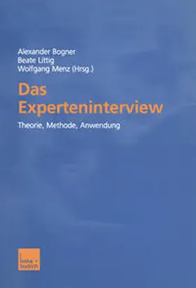 Bogner / Littig / Menz |  Das Experteninterview | eBook | Sack Fachmedien