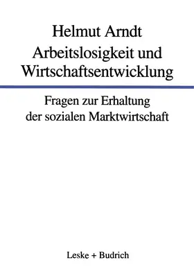  Arbeitslosigkeit und Wirtschaftsentwicklung | Buch |  Sack Fachmedien