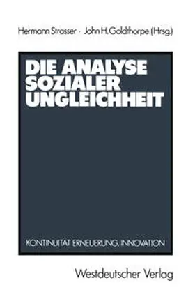 Goldthorpe |  Die Analyse sozialer Ungleichheit | eBook | Sack Fachmedien