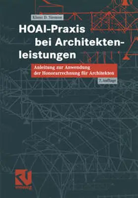 Siemon |  HOAI-Praxis bei Architektenleistungen | eBook | Sack Fachmedien