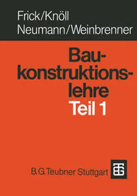 Sieren - Frick / Knöll |  Baukonstruktionslehre Teil 1 | eBook | Sack Fachmedien