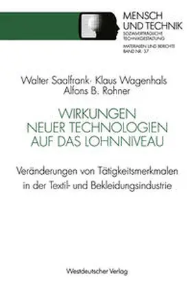 Wagenhals / Rohner |  Wirkungen neuer Technologien auf das Lohnniveau | eBook | Sack Fachmedien