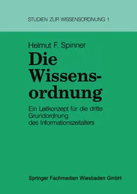 Spinner | Die Wissensordnung | E-Book | sack.de