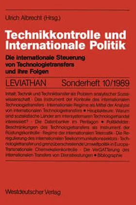 Albrecht |  Technikkontrolle und Internationale Politik | eBook | Sack Fachmedien