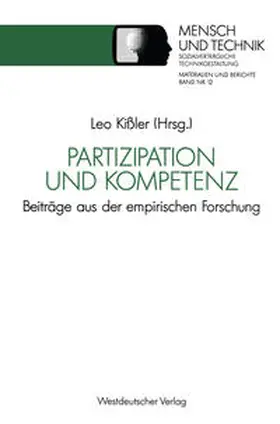 Kißler | Partizipation und Kompetenz | E-Book | sack.de