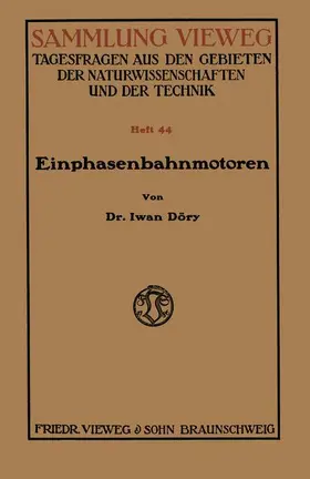 Döry |  Einphasenbahnmotoren | Buch |  Sack Fachmedien
