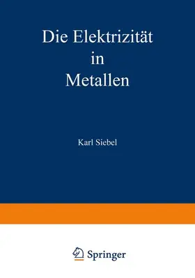 Siebel | Die Elektrizität in Metallen | Buch | 978-3-322-98091-5 | sack.de