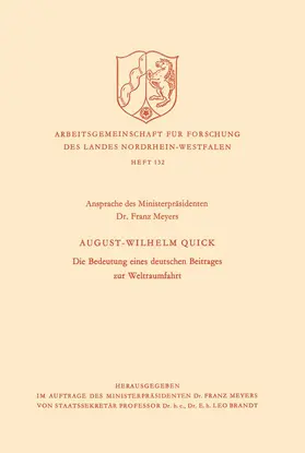 Quick |  Die Bedeutung eines deutschen Beitrages zur Weltraumfahrt | Buch |  Sack Fachmedien