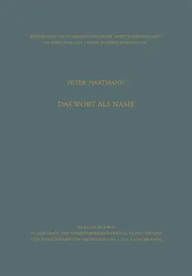 Hartmann |  Das Wort als Name | Buch |  Sack Fachmedien