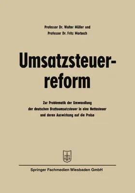 Müller |  Umsatzsteuerreform | Buch |  Sack Fachmedien