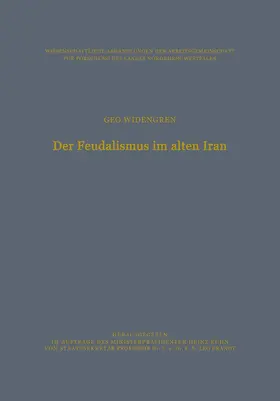 Widengren |  Der Feudalismus im alten Iran | Buch |  Sack Fachmedien