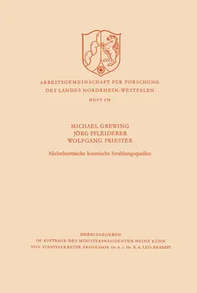 Grewing |  Nichtthermische kosmische Strahlungsquellen | Buch |  Sack Fachmedien