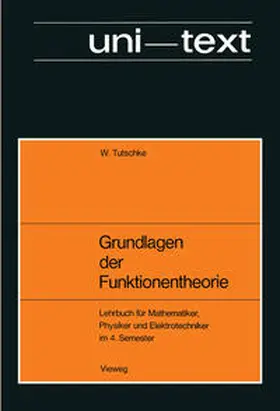 Tutschke |  Grundlagen der Funktionentheorie | eBook | Sack Fachmedien