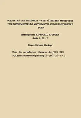 Mankopf | Über die periodischen Lösungen der van der Polschen Differentialgleichung x.. + µ(x2 -1) x. + x = 0 | E-Book | sack.de