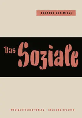 Wiese |  Das Soziale im Leben und im Denken | eBook | Sack Fachmedien