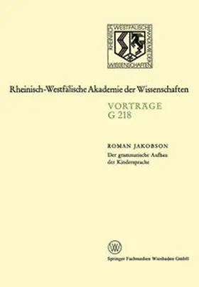 Jakobson |  Der grammatische Aufbau der Kindersprache | eBook | Sack Fachmedien