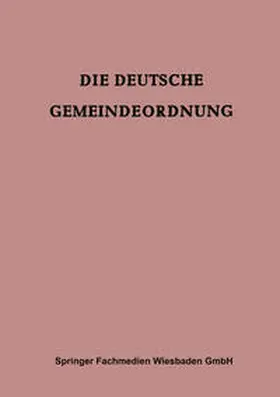 Odenbreit |  Die Deutsche Gemeindeordnung | eBook | Sack Fachmedien