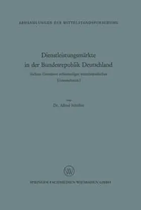 Schüller | Dienstleistungsmärkte in der Bundesrepublik Deutschland | E-Book | sack.de