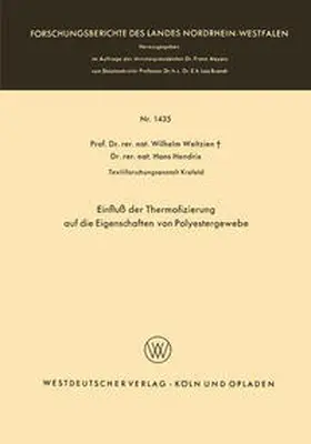 Weltzien | Einfluß der Thermofizierung auf die Eigenschaften von Polyestergewebe | E-Book | sack.de
